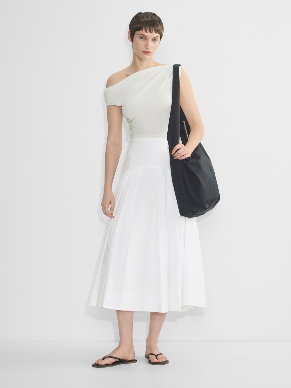 NWT Babaton Chandelier Poplin Skirt size 4 in bright white